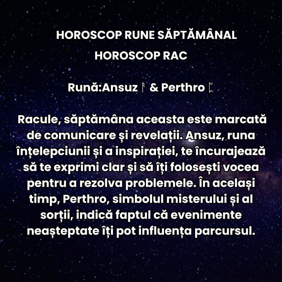 Horoscop Rune săptămâna 6-12 ianuarie 2025: Cu un picior în trecut și cu unul în viitor, runele ne readuc în prezent!