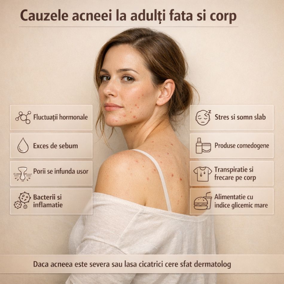 Tenul tău se comportă ca în adolescență? Ce ar trebui să știi despre acneea la vârsta adultă, cauze și tratament