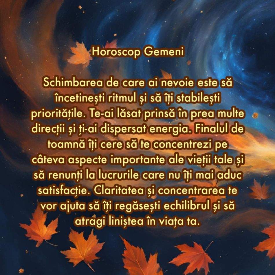 Care este schimbarea de care ai nevoie pe final de toamnă în funcție de zodia în care te-ai născut