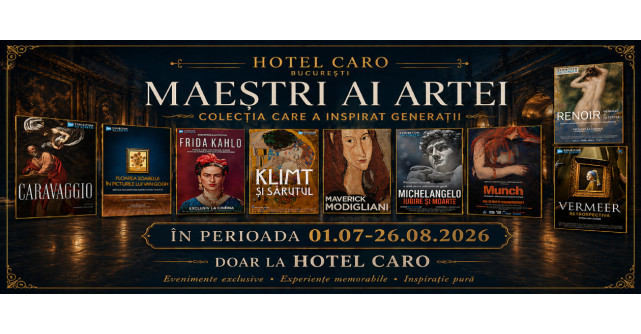Happy Cinema și Caro Cultura aduc capodoperele marilor maeștri ai picturii pe terasa Hotelului Caro