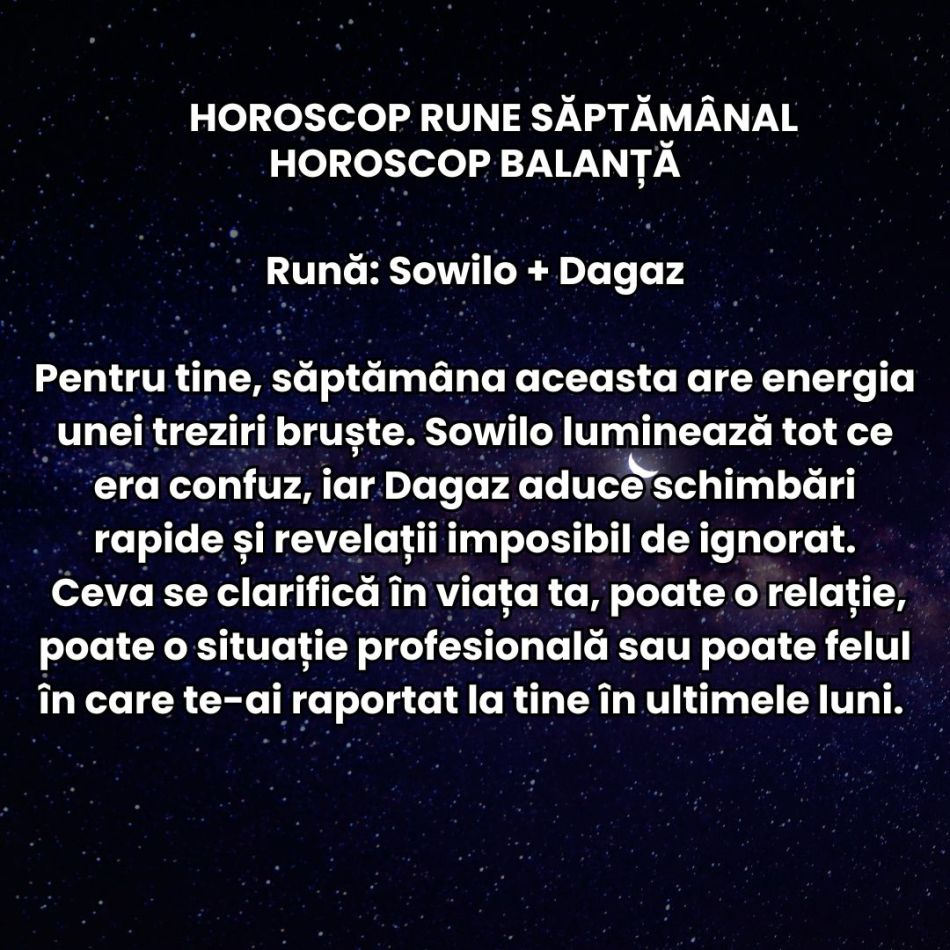 Horoscop Rune săptămâna 1-7 iunie 2026: Avem parte de o schimbare de atmosferă, iar cuvintele și deciziile capătă greutate