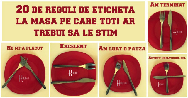  20 de reguli de eticheta si bune maniere LA MASA pe care toti ar trebui sa le stim
