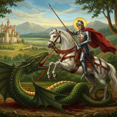 Sărbătoare azi, 23 aprilie: Ziua Sfântului Mare Mucenic Gheorghe – Învingătorul credinței