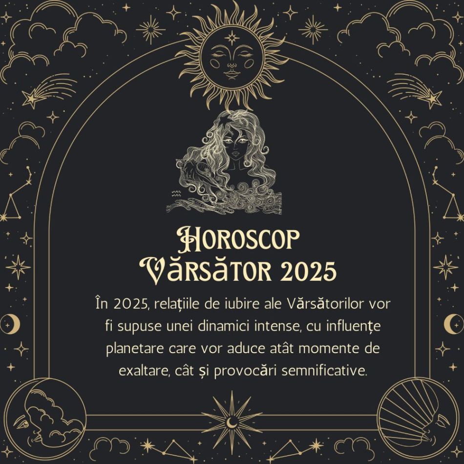 Horoscop Vărsător 2025: Unul dintre cei mai semnificativi ani din viață, cu provocări și oportunități majore.