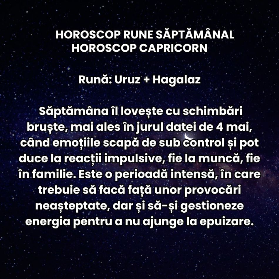 Horoscop Rune săptămâna 4-10 mai 2026: Universul nu ne mai lasă sa ezităm
