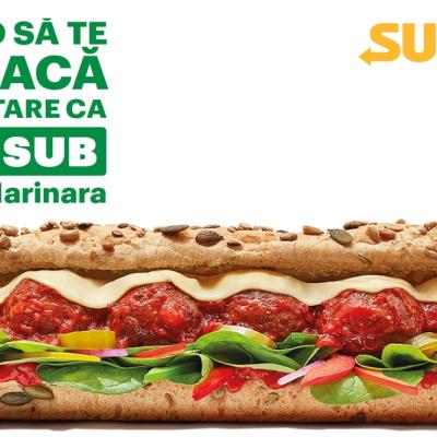 Noul Big Sub Meatball Marinara poate fi găsit acum în toate restaurantele SUBWAY®