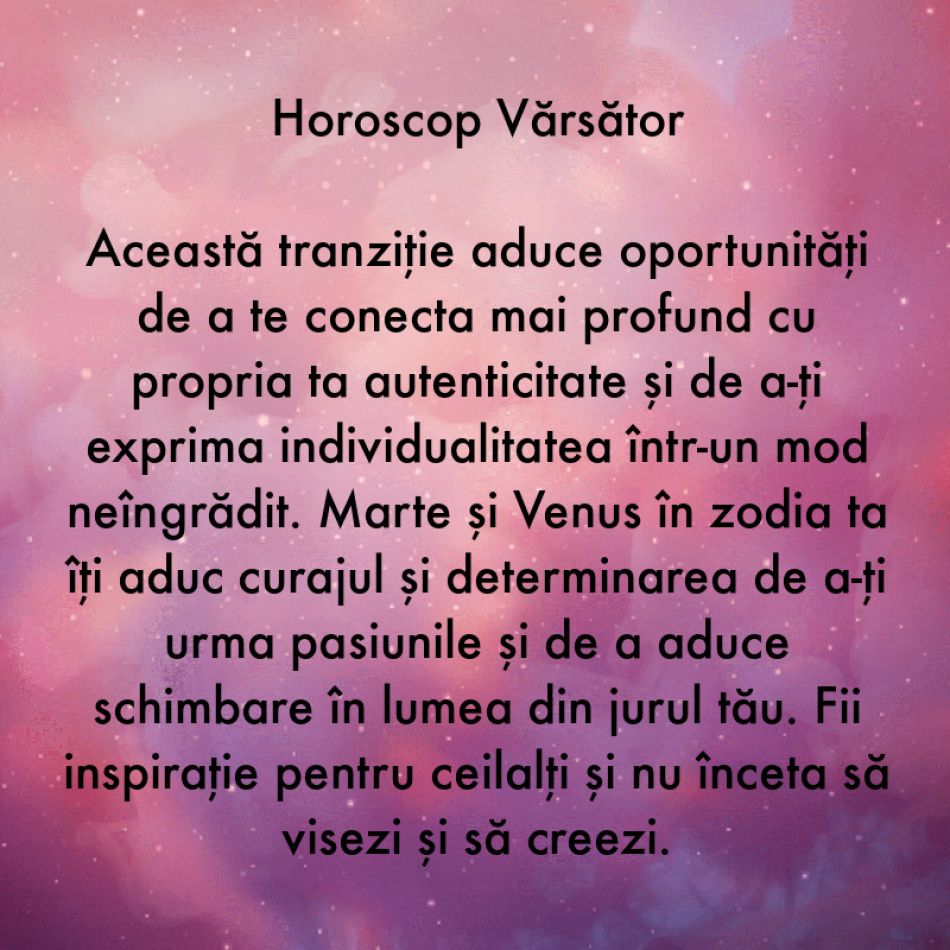 14-16 Februarie, zile încărcate de energie cosmică. Marte și Venus se întâlnesc în Vărsător pentru a ne colora viețile
