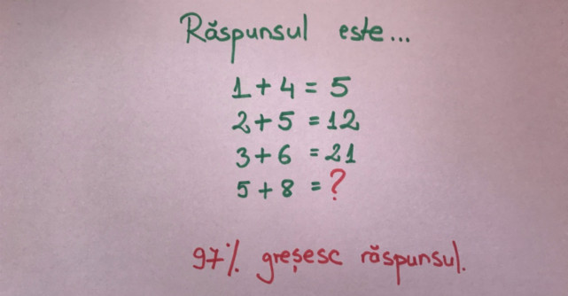 Care este răspunsul corect la această ecuație?