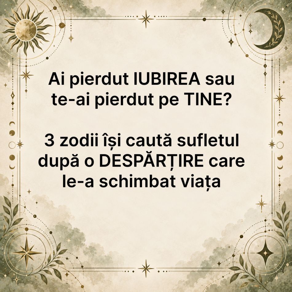 Ai pierdut IUBIREA sau te-ai pierdut pe TINE? 3 zodii își caută sufletul după o DESPĂRȚIRE care le-a schimbat viața