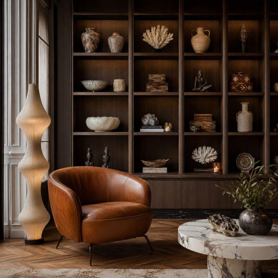 Biblioteca din living fără cărți? 5 moduri elegante în care o decorezi ca un designer de interior