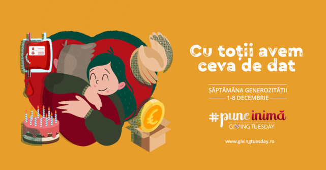 Săptămâna Generozității a început pe 1 decembrie. Toți românii sunt invitați să facă o faptă bună de GivingTuesday!