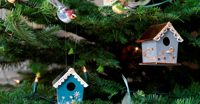 Pas cu pas: casute pentru pasari, pentru bradul de Craciun