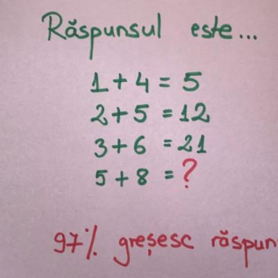 Care este răspunsul corect la această ecuație?