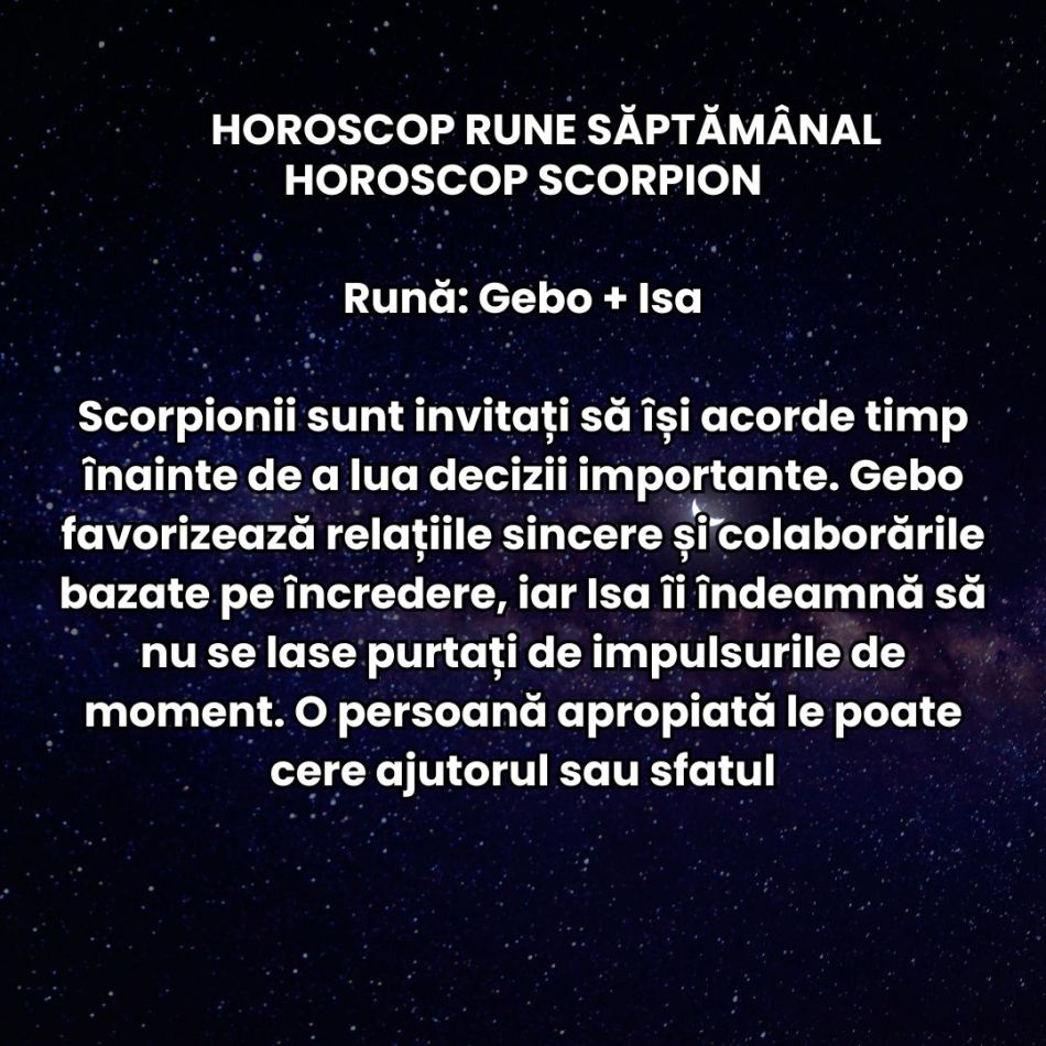 Horoscop Rune săptămâna 3-9 august 2026: Conflictele mocnite pot izbucni din senin! Orgolilul este provocarea majoră a perioadei