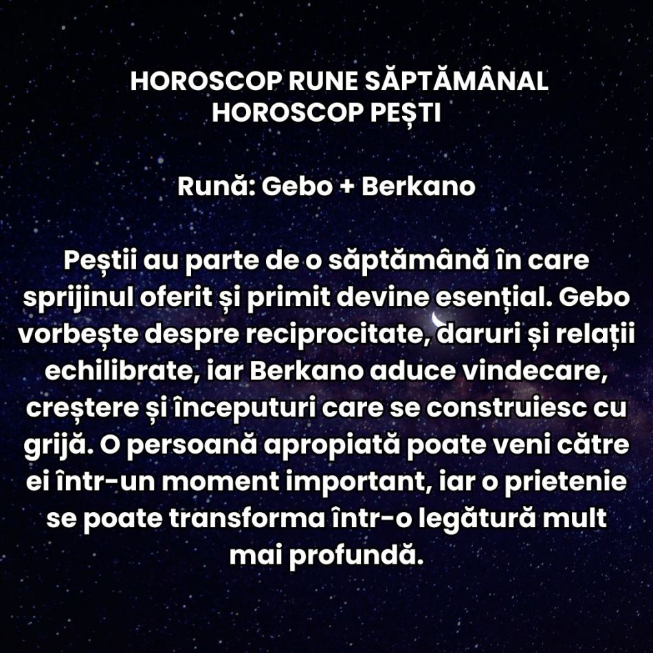Horoscop Rune săptămâna 28 septembrie-4 octombrie: Toamna începe să fie plină de provocări și limitări. Răbdarea este necesară