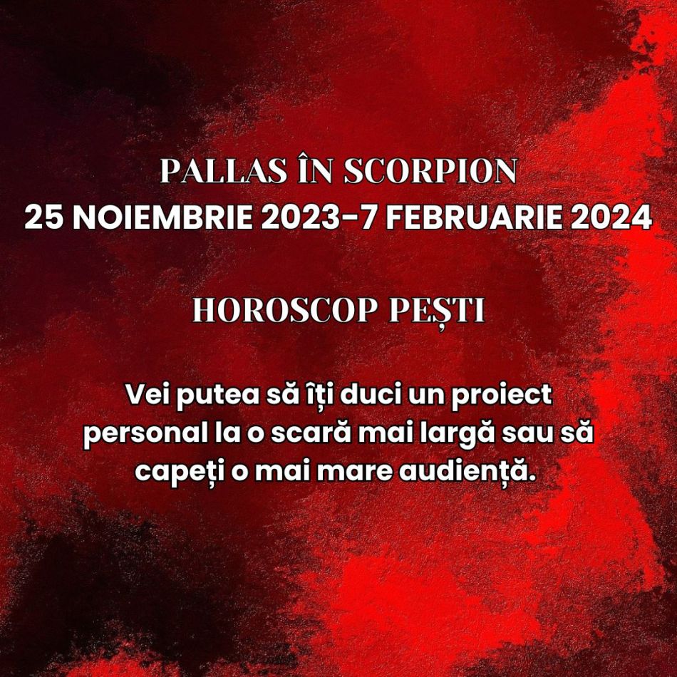 Pallas în Scorpion: Simțul dreptății ne este activat și ne aduce schimbări profunde