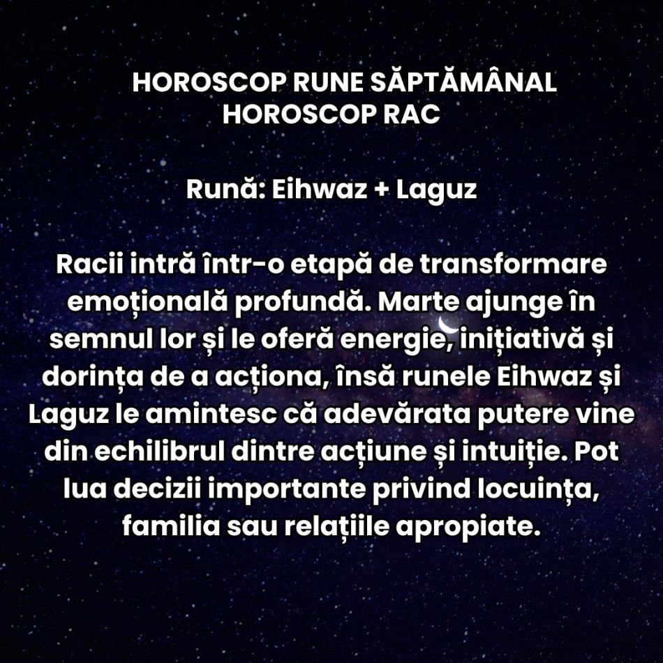 Horoscop Rune săptămâna 10-16 august 2026: Săptămâna Eclipsei aduce momente intense care ne ghidează spre renaștere! 