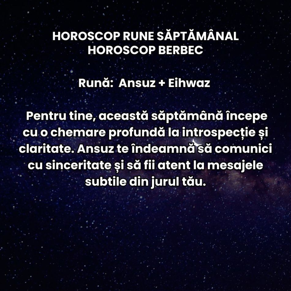 Horoscop Rune săptămâna 20-26 ianuarie 2025: Cu Soarele în Vărsător, Runele ne îndeamnă să fim nonconformiști și încrezători!