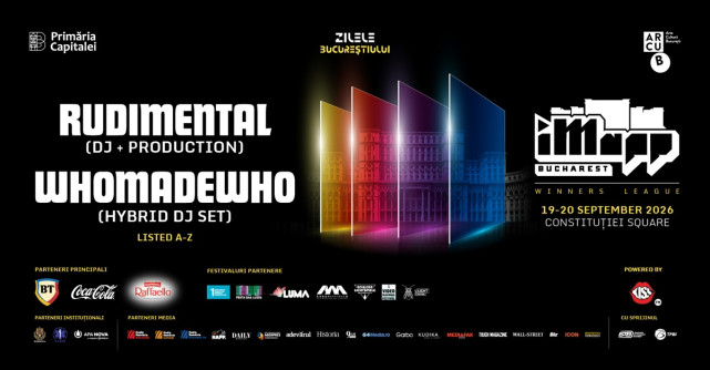 RUDIMENTAL ȘI WHOMADEWHO - DOUĂ NUME INTERNAȚIONALE ALE MUZICII ELECTRONICE ADUC ENERGIA MARILOR FESTIVALURI LA IMAPP BUCHAREST 