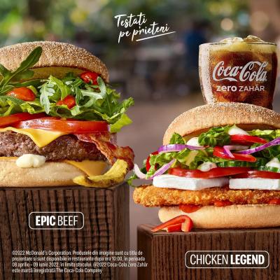 McDonald’s și Chef Foa lansează două noi vedete în meniul de primăvară Mec: burgerii premium Epic Beef și Chicken Legend