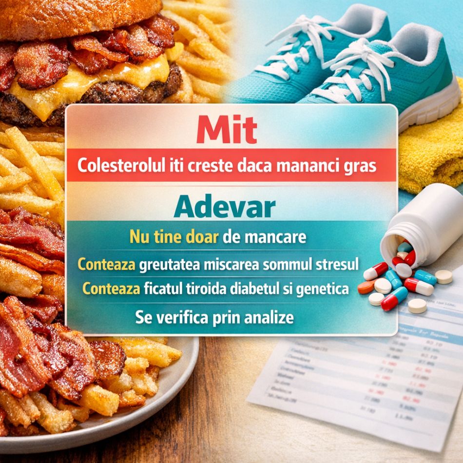 Mituri și adevăruri despre colesterol: zvonuri pe care le crezi și adevăruri pe care trebuie să le știi