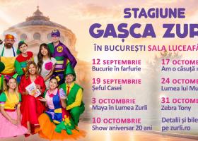 Gașca Zurli anunță o nouă stagiune în București: Spectacolele cele mai îndrăgite de copii și părinți revin pe scenă din această
