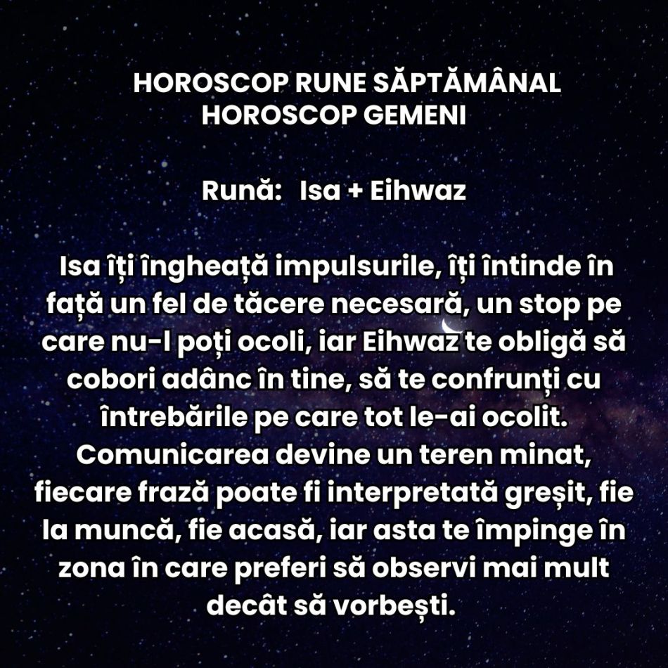 Horoscop Rune săptămâna 29 dec-4 ian 2026: Luna Plină în Rac ne alină oboseala și ne oferă resursele pentru an plin de reușite