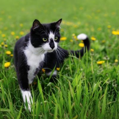 Legenda celtică a pisicilor cu blănița alb cu negru