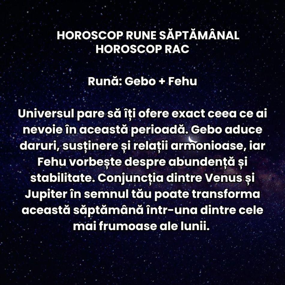 Horoscop Rune 8-14 iunie 2026: Trăim o perioadă luminoasă, promițătoare, plină de oportunități mari!
