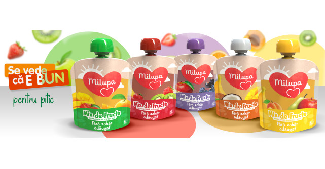Nou pentru pitic: cinci mixuri de fructe de la Milupa, fără zahăr adăugat și ușor de consumat