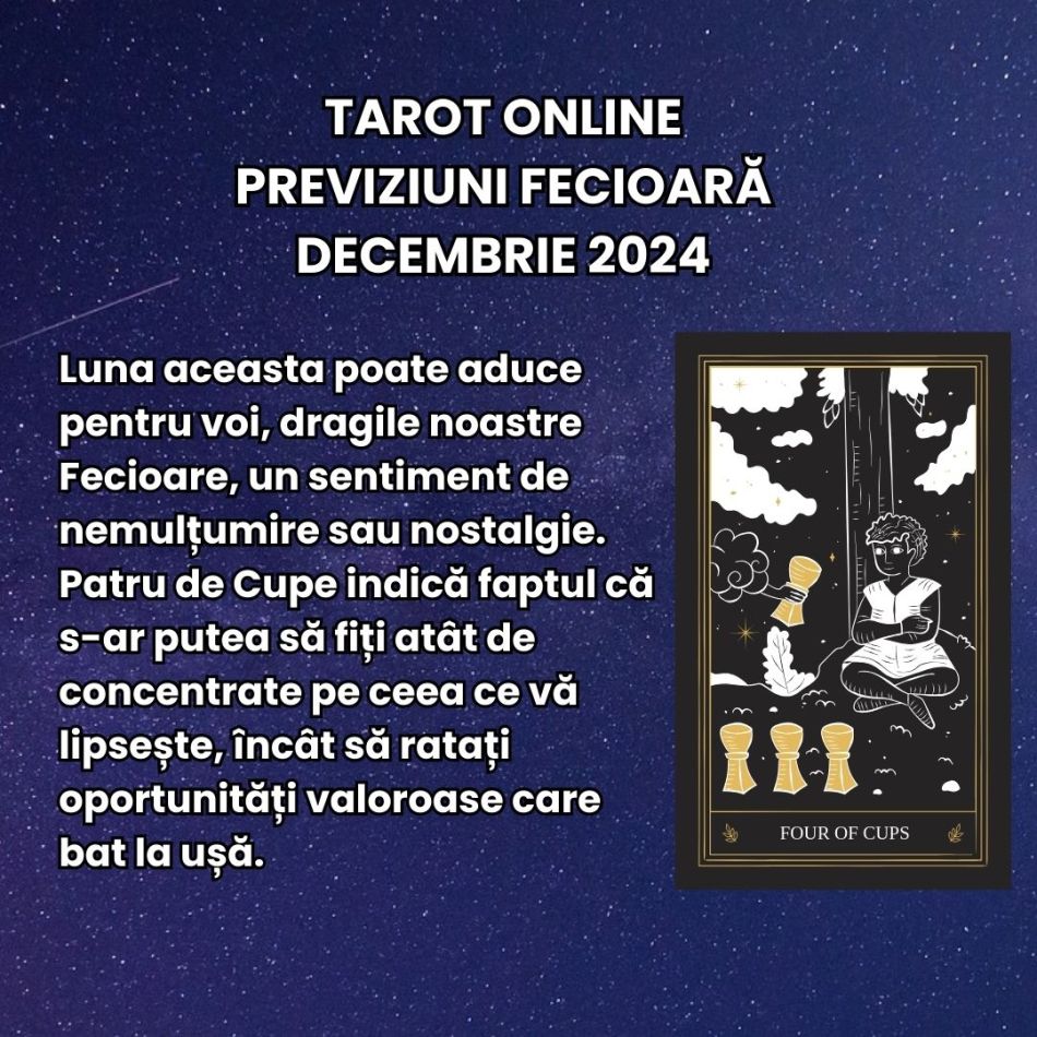 Tarot Online Decembrie 2024: Previziunile Universului pentru fiecare zodie în ultima lună a anului! Cum pășim în noul capitol?