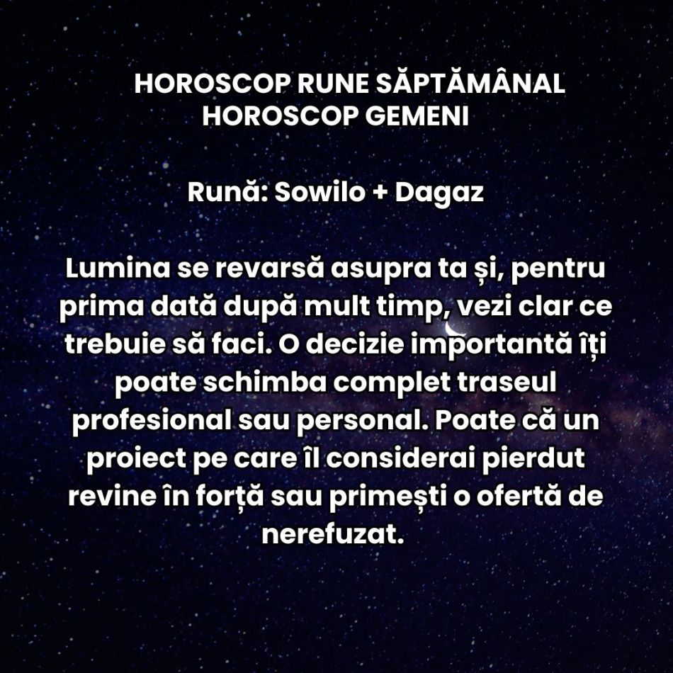 Horoscop Rune săptămâna 7-13 aprilie 2025: Vălul de ceață se risipește, pășim către claritate!