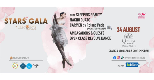 Ediția 15 Revolve Dance aduce în Stars Gala mari nume ale baletului mondial la Opera Naţională din București pe 24 august 