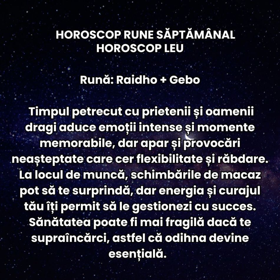 Horoscop Rune săptămâna 6-12 octombrie 2025: Luna Plină ne dă avânt în explorarea posibilităților și afișarea Sinelui autentic