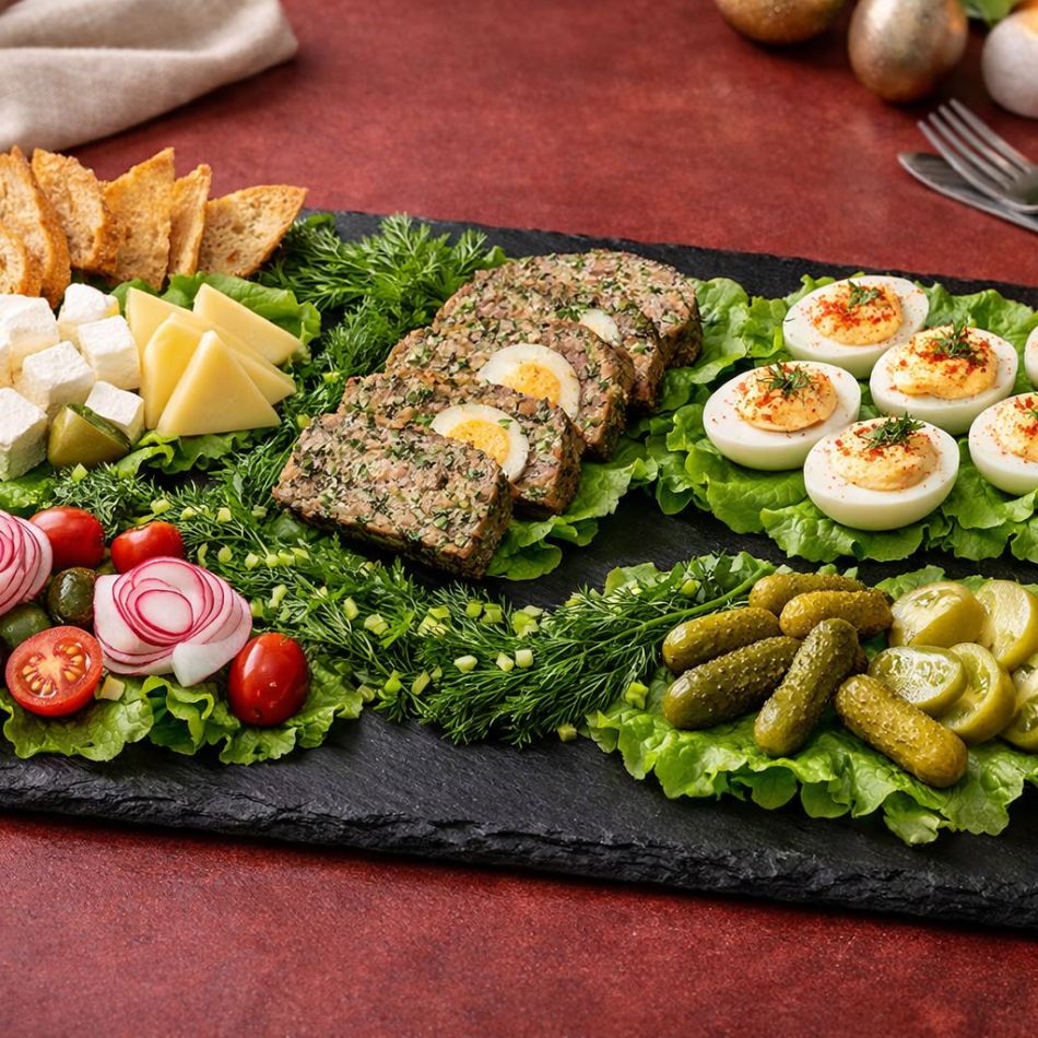 5 idei de decor pentru platou aperitiv de Paște: compoziții culinare pe cât de spectaculoase, pe atât de gustoase