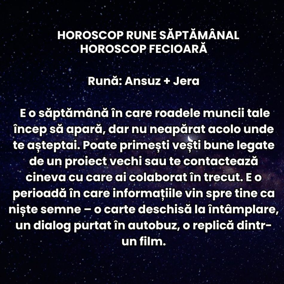 Horoscop Rune săptămâna 1-7 septembrie 2025: Căutăm să punem haosul în ordine și trecem printr-o purificare emoțională profundă