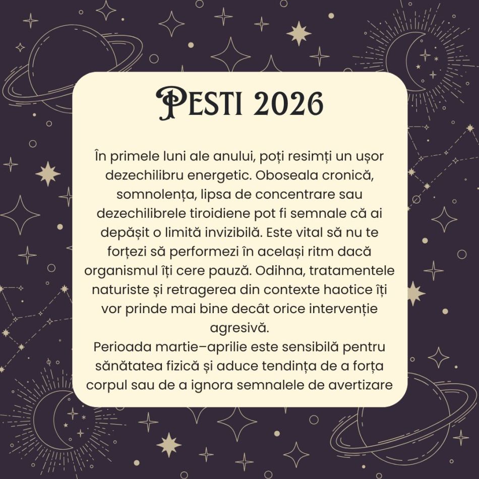 Horoscop Pești 2026 – Înveți să trăiești în lume, fără să te pierzi pe tine. Nu te mai ascunzi în idealuri, alegi autenticitatea