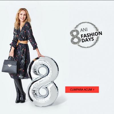 Fashion Days aniverseaza 8 ani in Romania, cu reduceri de pana la 70% la sute de mii de produse