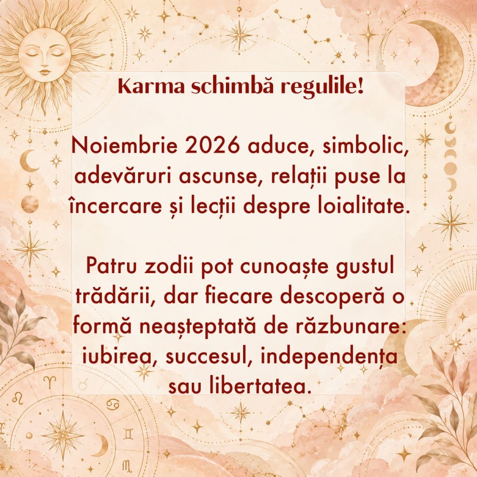 4 zodii care cunosc trădarea în noiembrie 2026! Cea mai frumoasă răzbunare le schimbă destinul