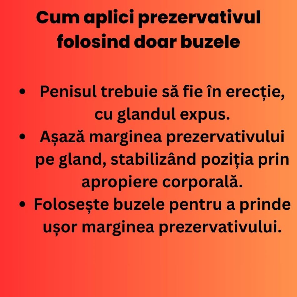 Cum aplici prezervativul folosind doar buzele, fără să întrerupi plăcerea