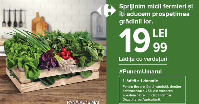 Carrefour lansează un produs sezonier cu legume proaspete, la un preț unic,  pentru a susține micii producători agricoli