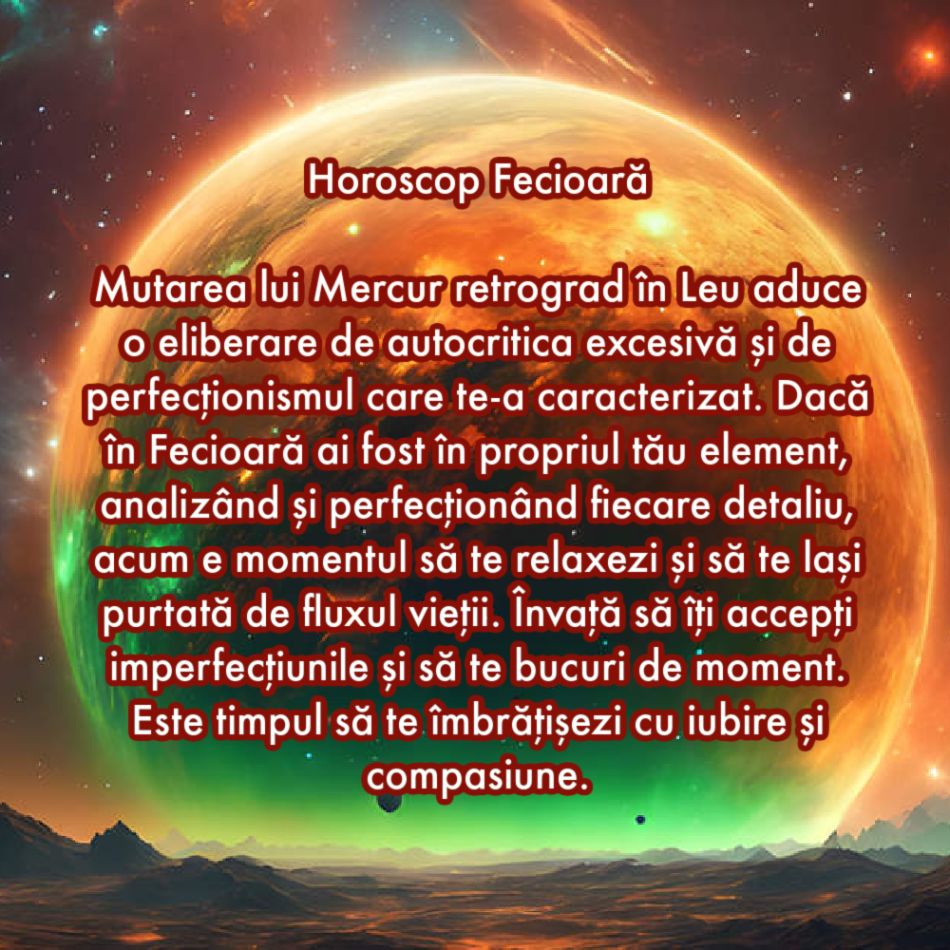 Pe 14 august Mercur retrograd se mută din Fecioară în Leu. O lumină nouă pe calea vieții