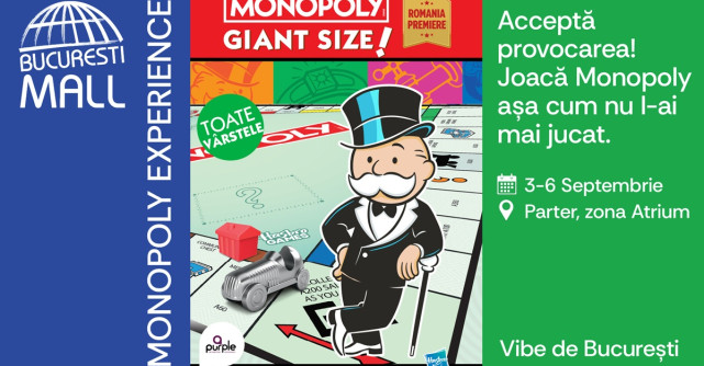 București Mall organizează, în premieră în România,  Monopoly Giant Size 