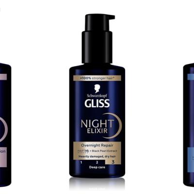 GLISS NIGHT ELIXIR, noul tratament de regenerare a părului pe durata nopții