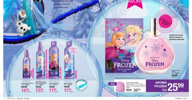 Avon lansează gama Frozen, inspirată de celebrul film Disney