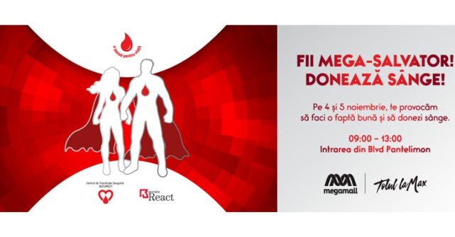 Doneaza sange la Mega Mall si fii Mega-Salvator! 
