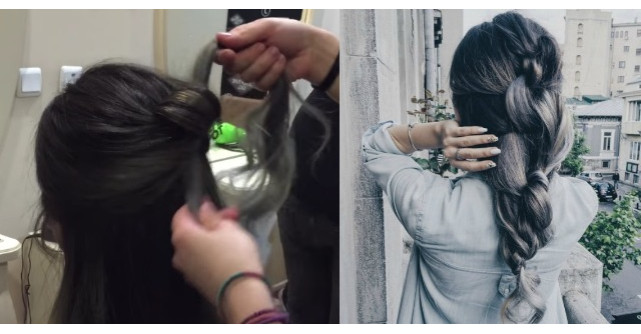 Face un nod din par. Uite cum arata la final. SUPERB