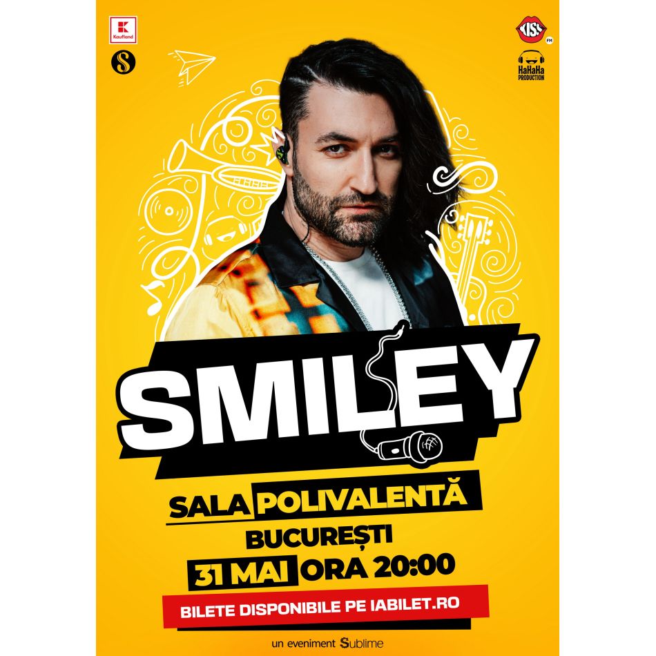 Smiley anunță megaconcert pe 31 mai, la Sala Polivalentă,  din București