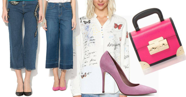 Cum să porți pantalonii culottes din denim ca o expertă