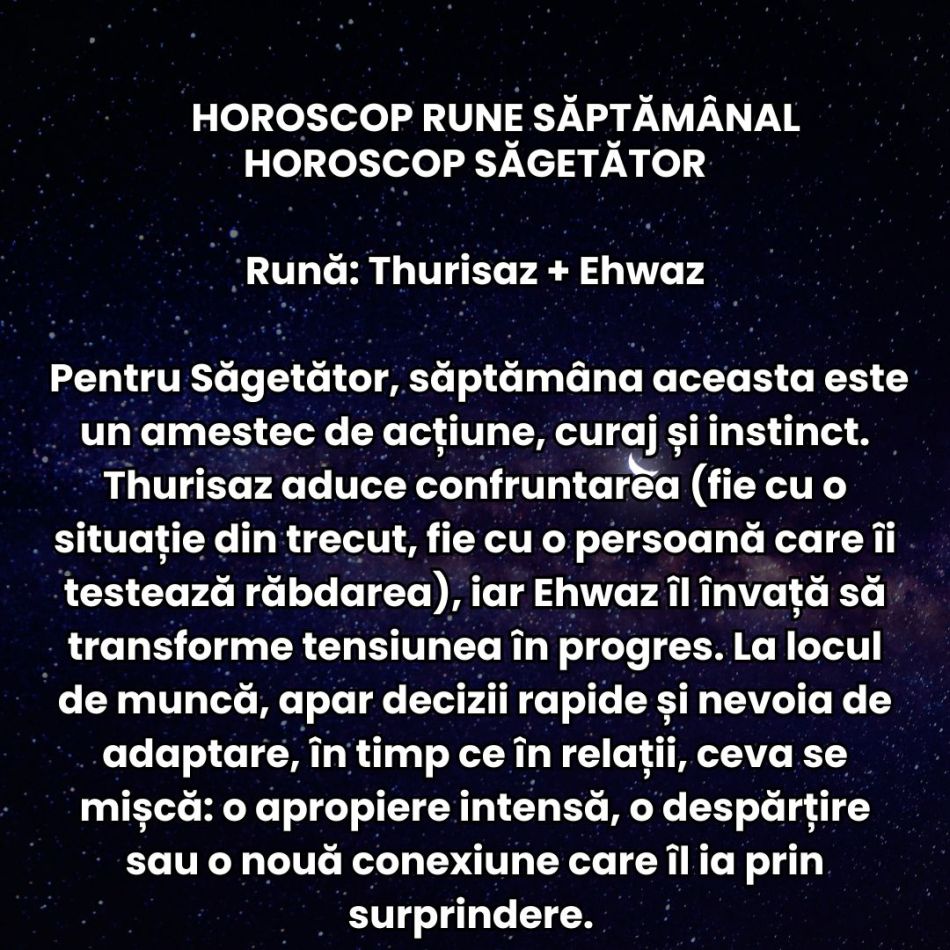 Horoscop Rune săptămâna 10-16 noiembrie 2025: Ne întoarcem privirea spre lucrurile sau legăturile rămase nerezolvate în trecut